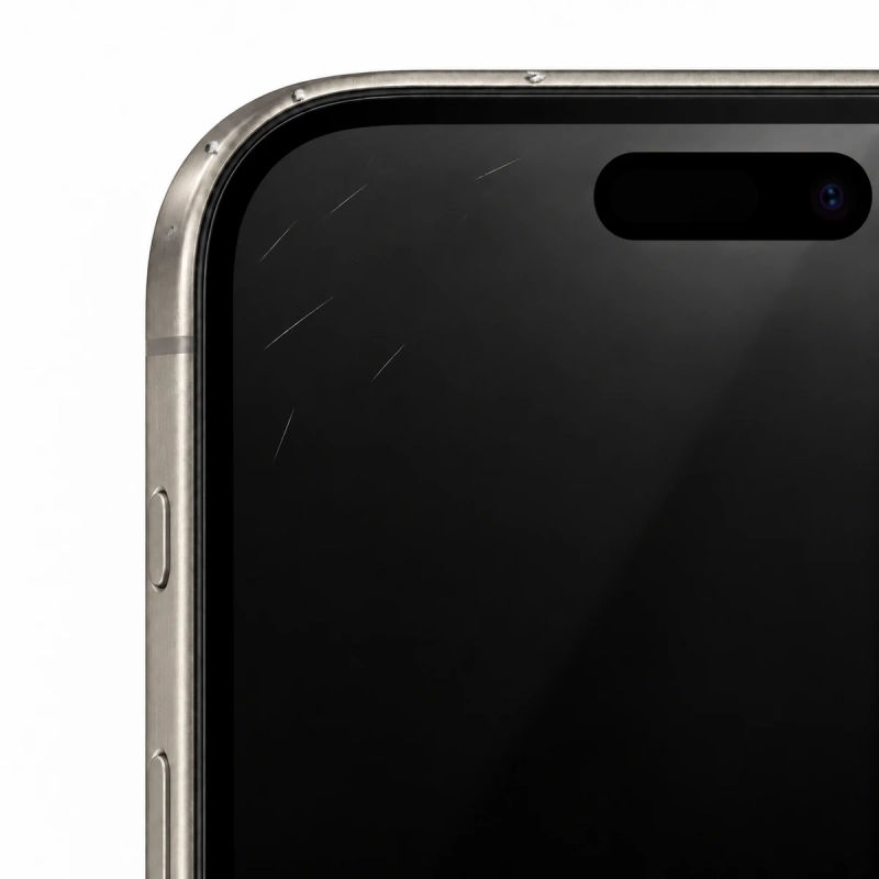 Illustration – Écran : téléphone en état Correct, avec zoom de près