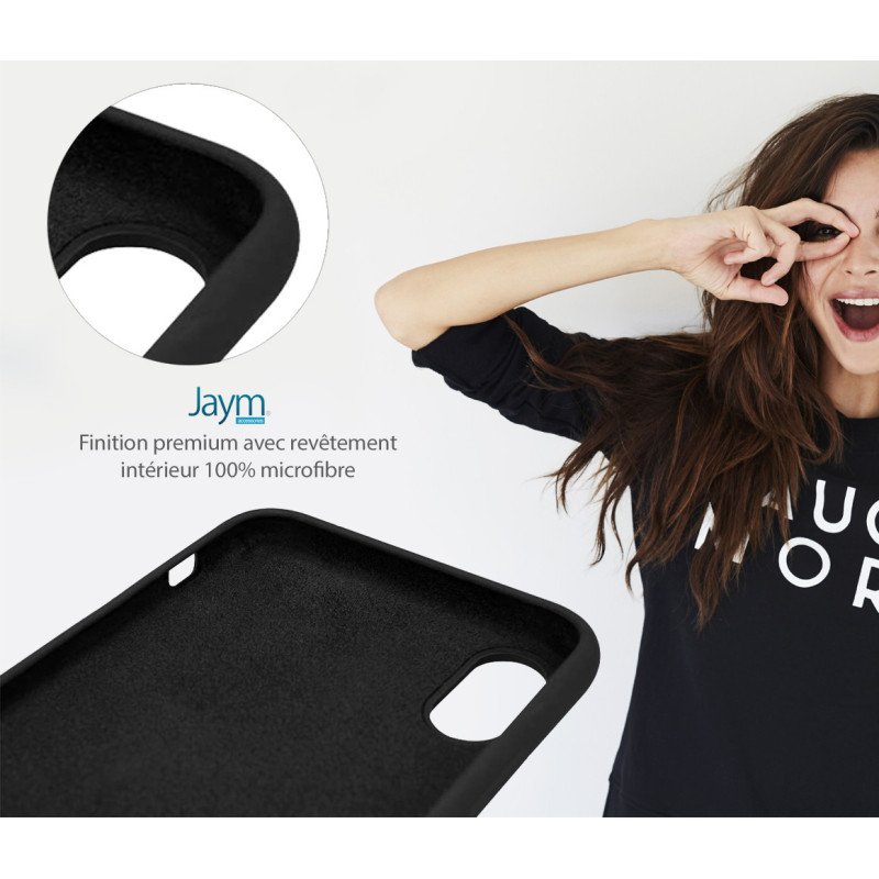 Etui premium z silikonu i mikrofibry z obsługą MagSafe do Apple iPhone 12 Pro Max czarny - JAYM® Classic® 2