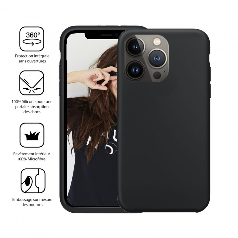 Etui premium z silikonu i mikrofibry z obsługą MagSafe do Apple iPhone 12 Pro Max czarny - JAYM® Classic® 6