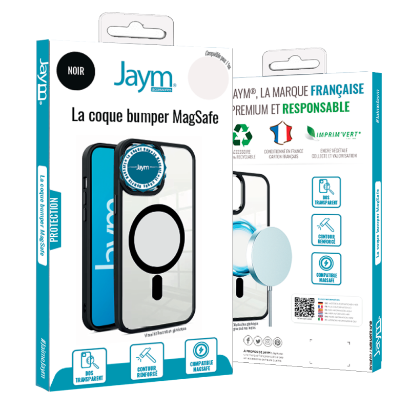 Bumper case MagSafe compatible for iPhone 16 - black - JAYM® 3